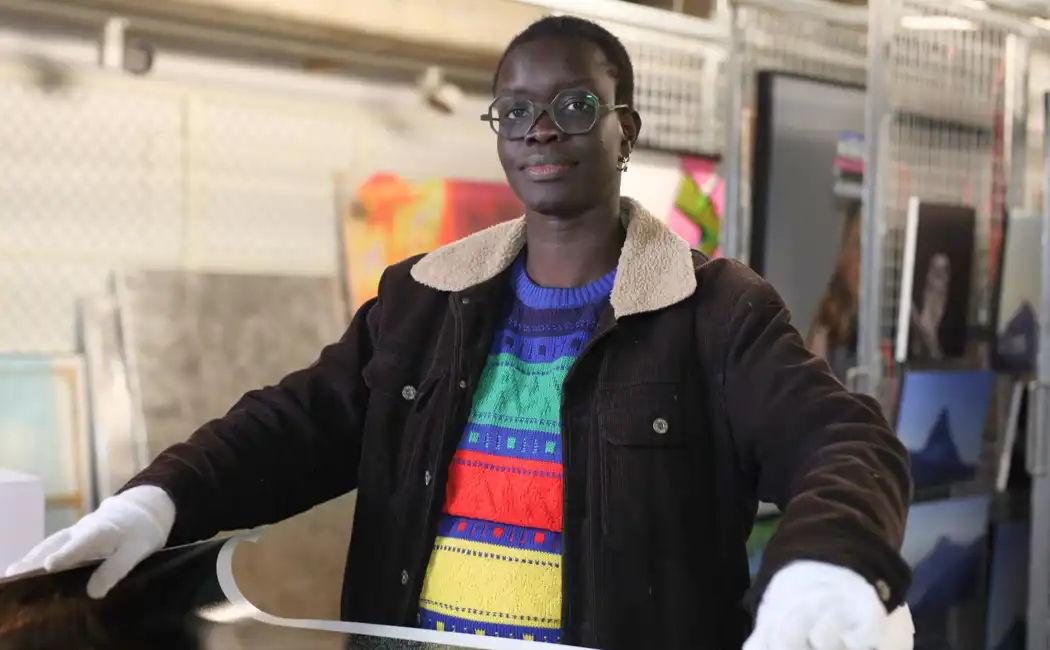 Australia. Atong Atem in her studio